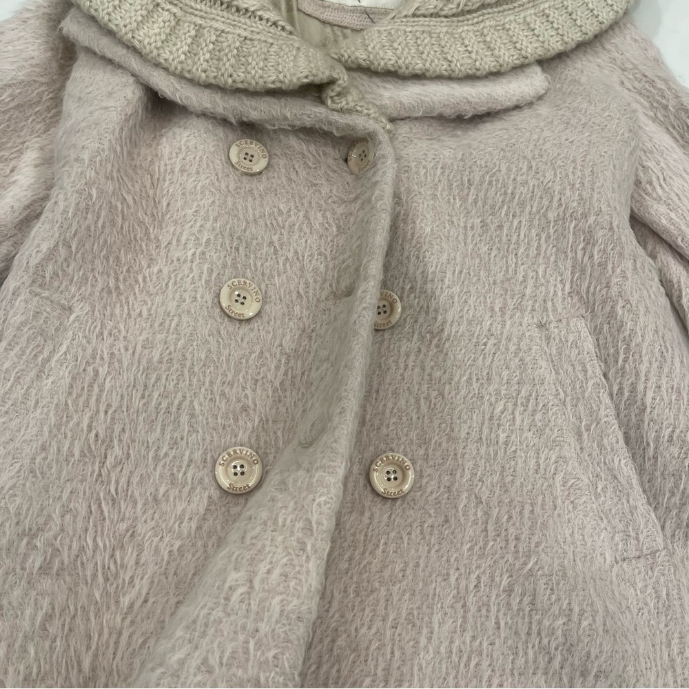 Scervino Street Stylish Double-Breasted Coat with Knit Collar - Picture 9 of 16